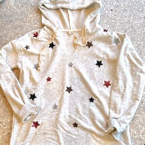 Woman’s Hoodie w sequin stars